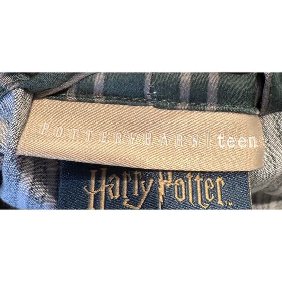 Pottery Barn Teen Harry Potter Pajama Pants Size 29 X 30 Unisex Green Striped - Picture 4 of 5